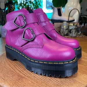 Dr. Martens Devon Pink Platform  Boots